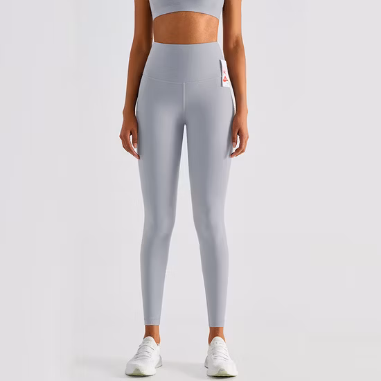 High Quality Yoga Pants Women&prime; S Slim High Waist Peach Hip Fitness Pants Running Sport Leggings