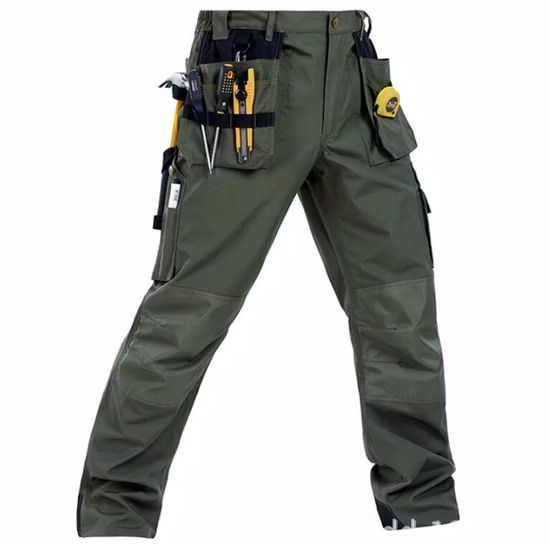 Men Reinforced Work Cargo Pants Multi-Pockets Work Trousers with Hammer Loop with Your Own Logo Embrodiery