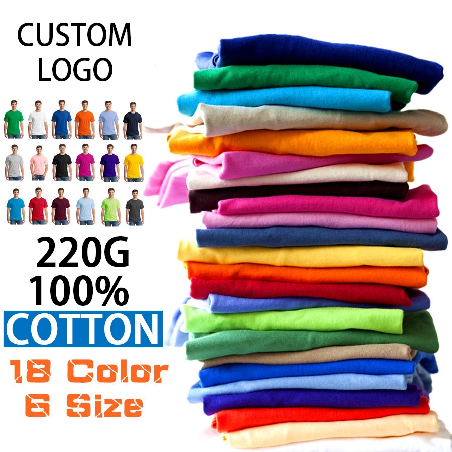 Wholesale Casual 100%Cotton Solid Color Blank O-Neck Heavy Weight T-Shirt Clothing Custom Printing Embroidery Logo T Shirt for Mens