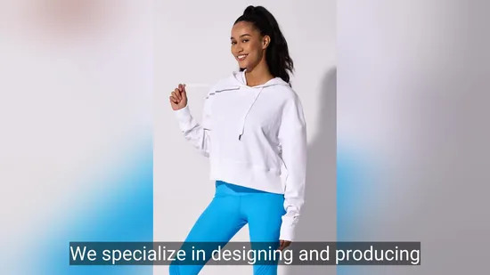 Long Sleeve Clothing Crop Sweatshirt Women Fashion Casual Hoodies Sweatshirts