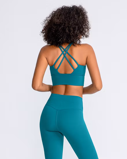 뜨거운 판매 맞춤형 로고 백 타이 크로스 여성용 하이 임팩트 요가 탑 스포츠 브라 'S