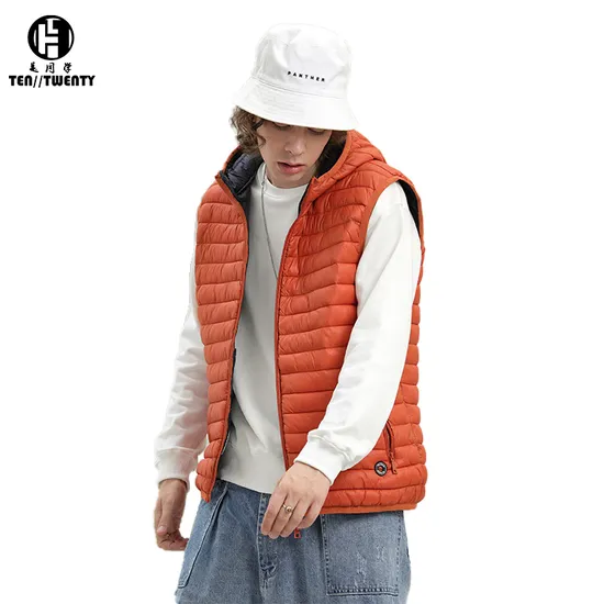 새로운 도착 유틸리티 민소매 다운 재킷 겨울 퍼퍼 조끼 남성 퀼트 Gilet